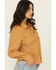 Image #2 - Kimes Ranch Women's Annie Long Sleeve Snap Cropped Western Shirt, Mustard, hi-res