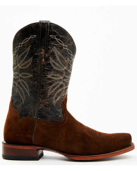 Image #2 - Moonshine Spirit Men's 11" Pancho Roughout Western Boots - Square Toe, Brown, hi-res