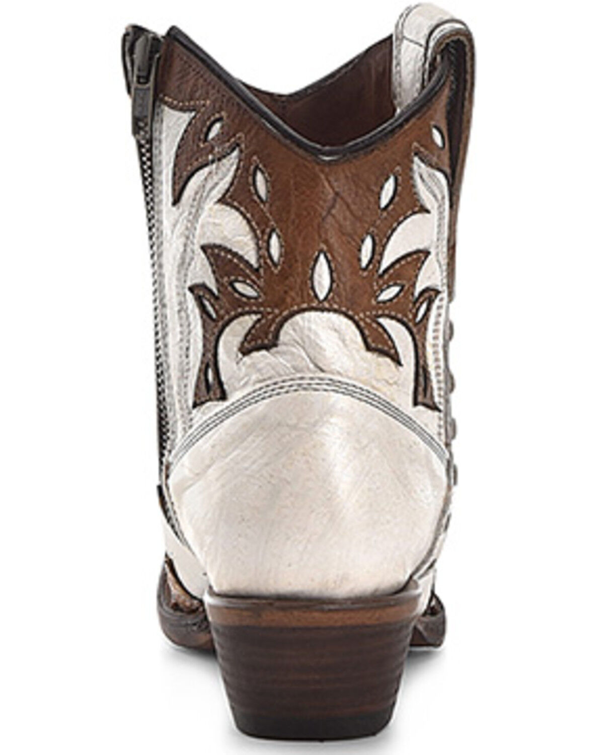 Image #4 - Circle G Women's Outlay Western Booties - Snip Toe, White, hi-res