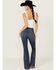 Image #3 - Idyllwind Women's Dark Wash Rebel Western Embroidered Mid Rise Stretch Denim Jeans, Dark Wash, hi-res