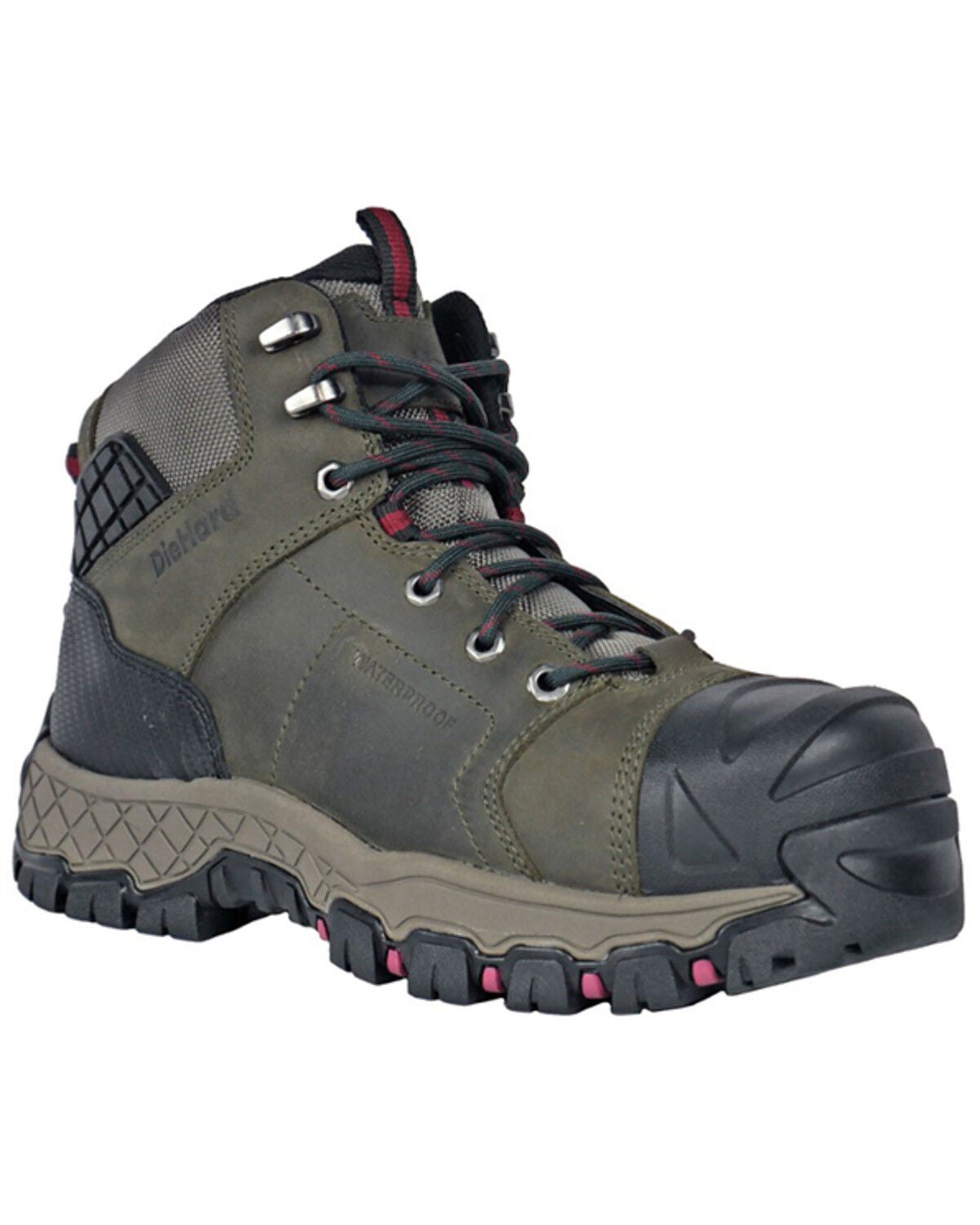 Image #1 - Die Hard Men's Comet 6" Lace-Up Work Boots - Composite Toe, Olive, hi-res