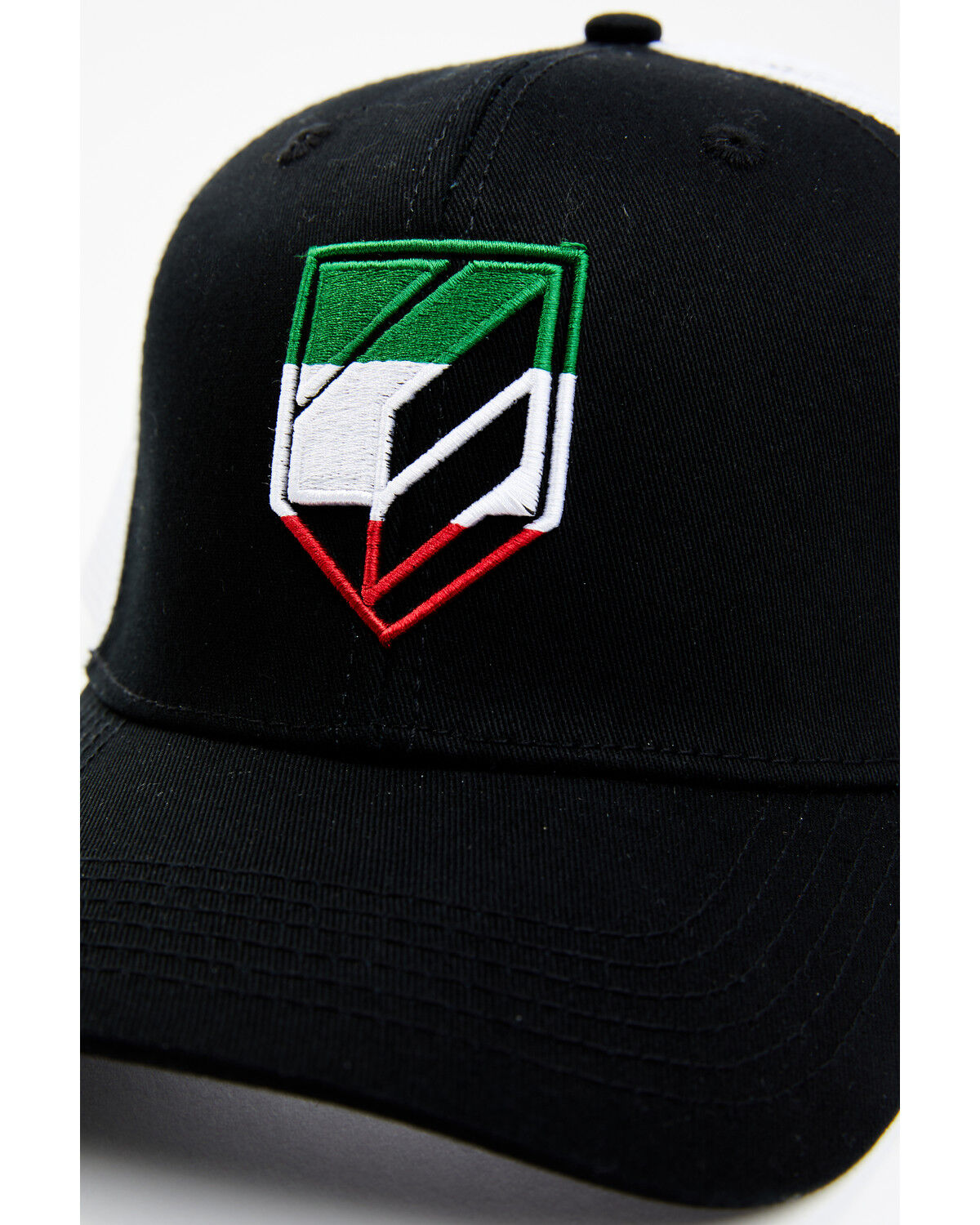 Image #2 - RANK 45® Men's Mexico Flag Shield Patch Mesh-Back Ball Cap, Black, hi-res