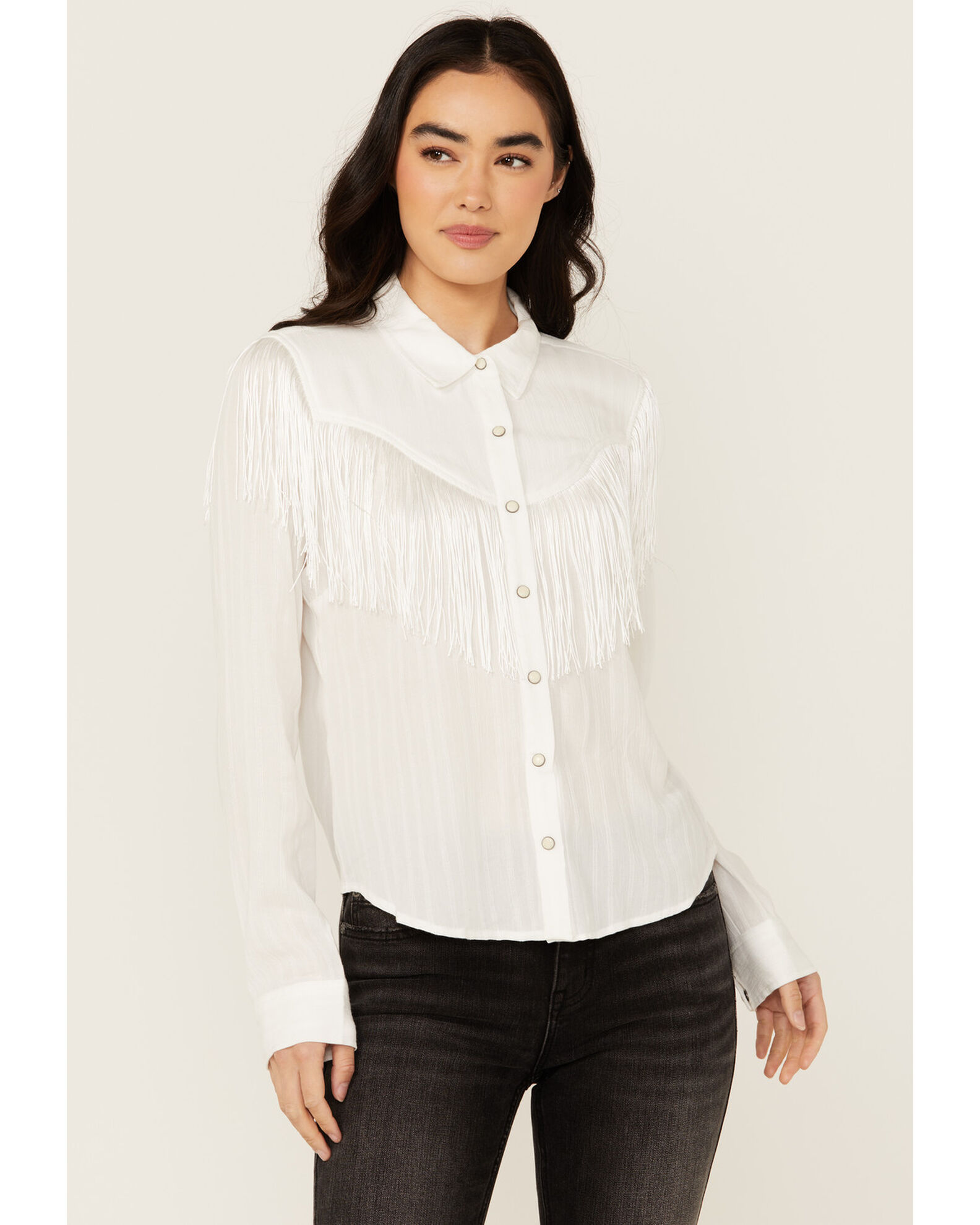 Product Name: Idyllwind Women's Fringe Long Sleeve Snap Western Shirt