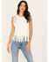 Image #1 - Idyllwind Women's Lillian Studded Fringe Tank Top, Ivory, hi-res