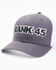 Image #1 - RANK 45® Men's Embroidered Logo Mesh-Back Ball Cap, Grey, hi-res