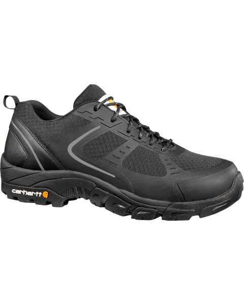 Carhartt Men's Lightweight Low Black Work Hiker Shoes - Steel Toe, Black, hi-res