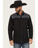 Image #1 - Moonshine Spirit Men's Instinct Embroidered Solid Long Sleeve Snap Western Shirt, Black, hi-res
