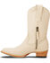 Image #3 - Lane Women's Plain Jane Midi Western Boots - Round Toe, Ivory, hi-res