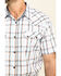 Cody James Men's Neon Glow Plaid Short Sleeve Western Shirt , White, hi-res