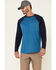 Image #1 - Hawx Men's Original Baseball Crew Long Sleeve Work T-Shirt , Blue, hi-res