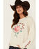 Image #2 - Ariat Women's Rose Embroidered Sweater , Oatmeal, hi-res