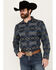 Image #1 - Pendleton Men's Marshall Printed Long Sleeve Button-Down Shirt, Blue, hi-res