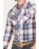Image #3 - Wrangler Retro Men's Plaid Print Long Sleeve Snap Western Shirt, Blue, hi-res