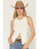 Image #1 - Idyllwind Women's Willow Full Snap Ribbed Tank, Cream, hi-res