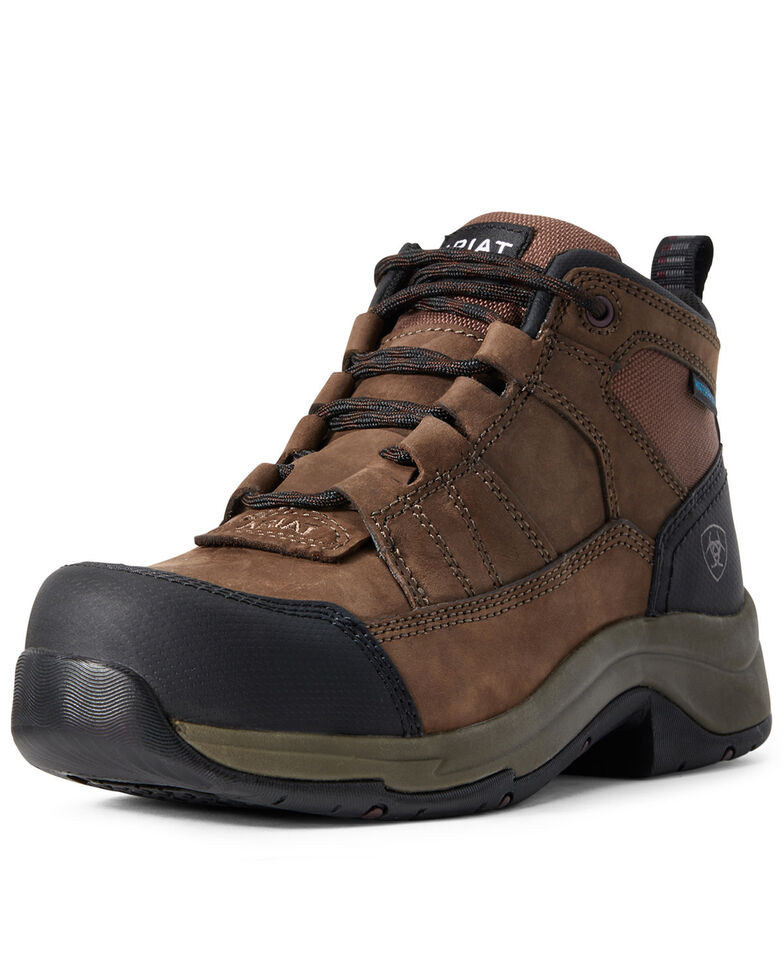 Ariat Women's Telluride Waterproof Work Boots - Composite Toe, Brown, hi-res