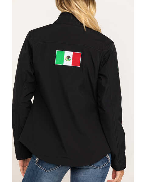Image #5 - Ariat Women's Classic Team Mexico Flag Softshell Jacket, Black, hi-res