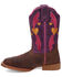Image #3 - Dan Post Girls' Lottie Western Boots - Broad Square Toe, Tan, hi-res