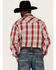Image #4 - Cowboy Hardware Men's Burgundy Hombre Plaid Long Sleeve Pearl Snap Western Shirt, , hi-res