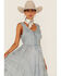 Scully Women's Lace-Up Jacquard Dress, Grey, hi-res