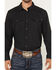 Image #3 - RANK 45® Men's Remming Solid Long Sleeve Snap Performance Western Shirt, Black, hi-res
