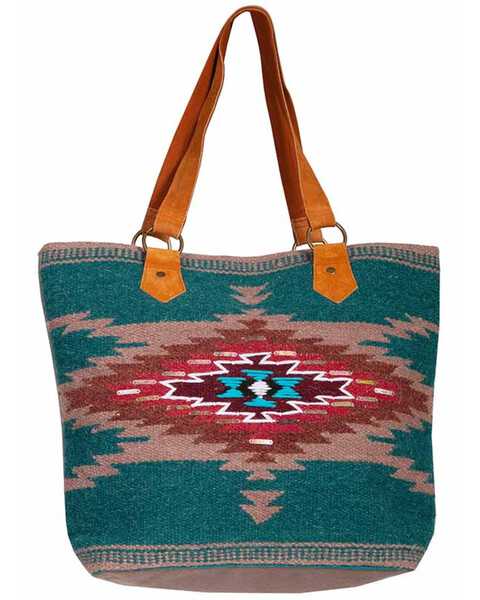 Image #1 - Scully Women's Woven Southwestern Print Tote , Multi, hi-res