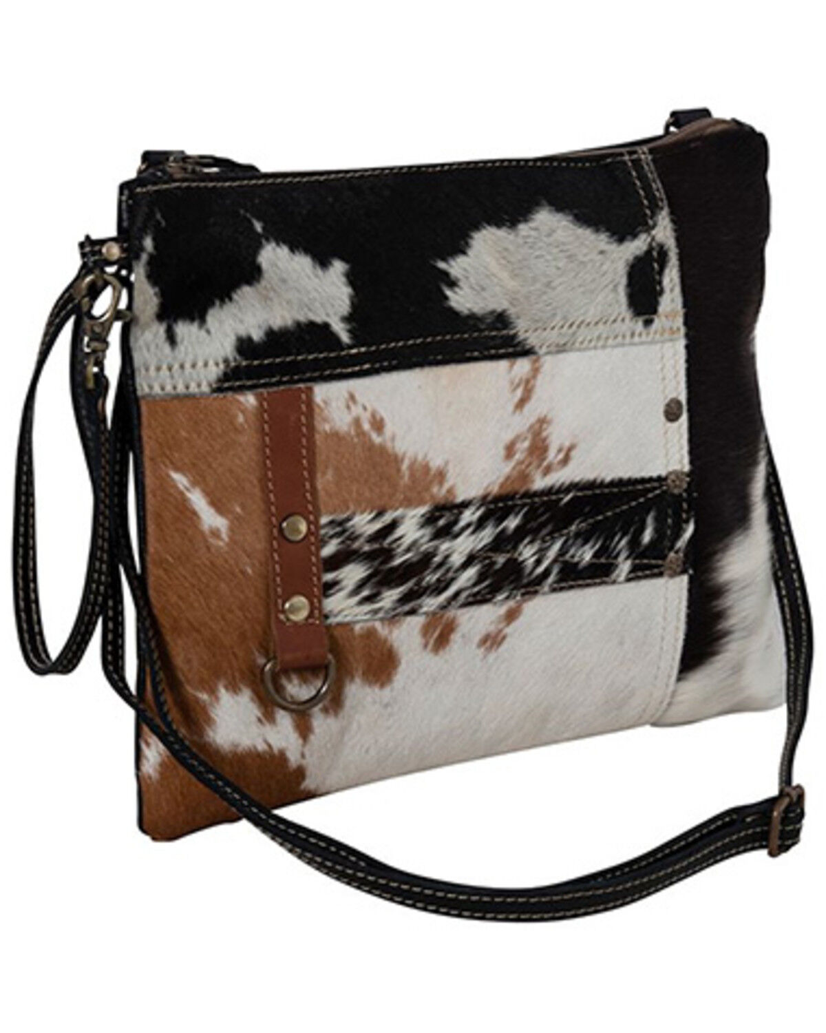Image #2 - Myra Bag Women's Tyler Ridge Hair-On Leather Crossbody Bag, Multi, hi-res