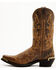 Image #3 - Laredo Men's 12" Fancy Stitch Western Boots - Snip Toe, Tan, hi-res