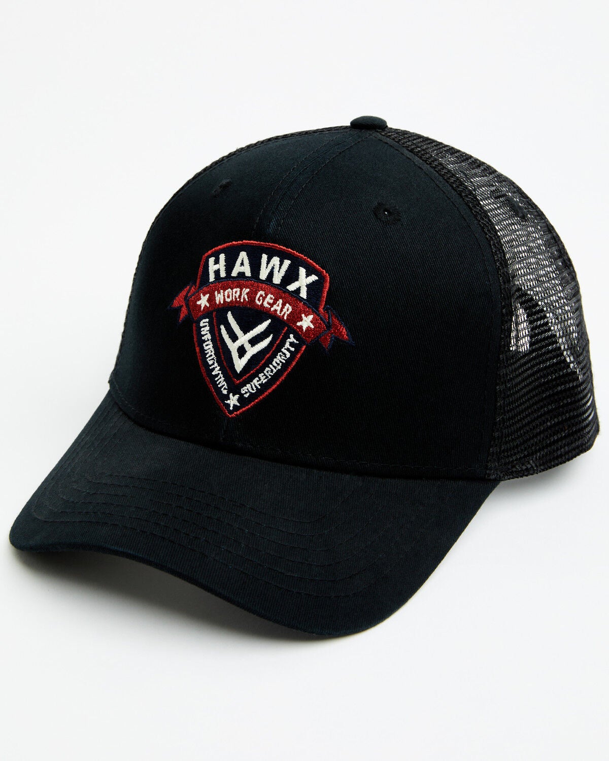 Hawx Men's Ribbon Logo Shield Patch Ball Cap, Black, hi-res