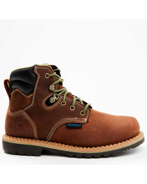 Image #2 - Hawx Women's Platoon Lace-Up Waterproof Work Boots - Soft Toe, Brown, hi-res