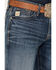 Image #2 - Cinch Men's Dark Wash Relaxed Bootcut Performance Stretch Denim Jeans , Indigo, hi-res