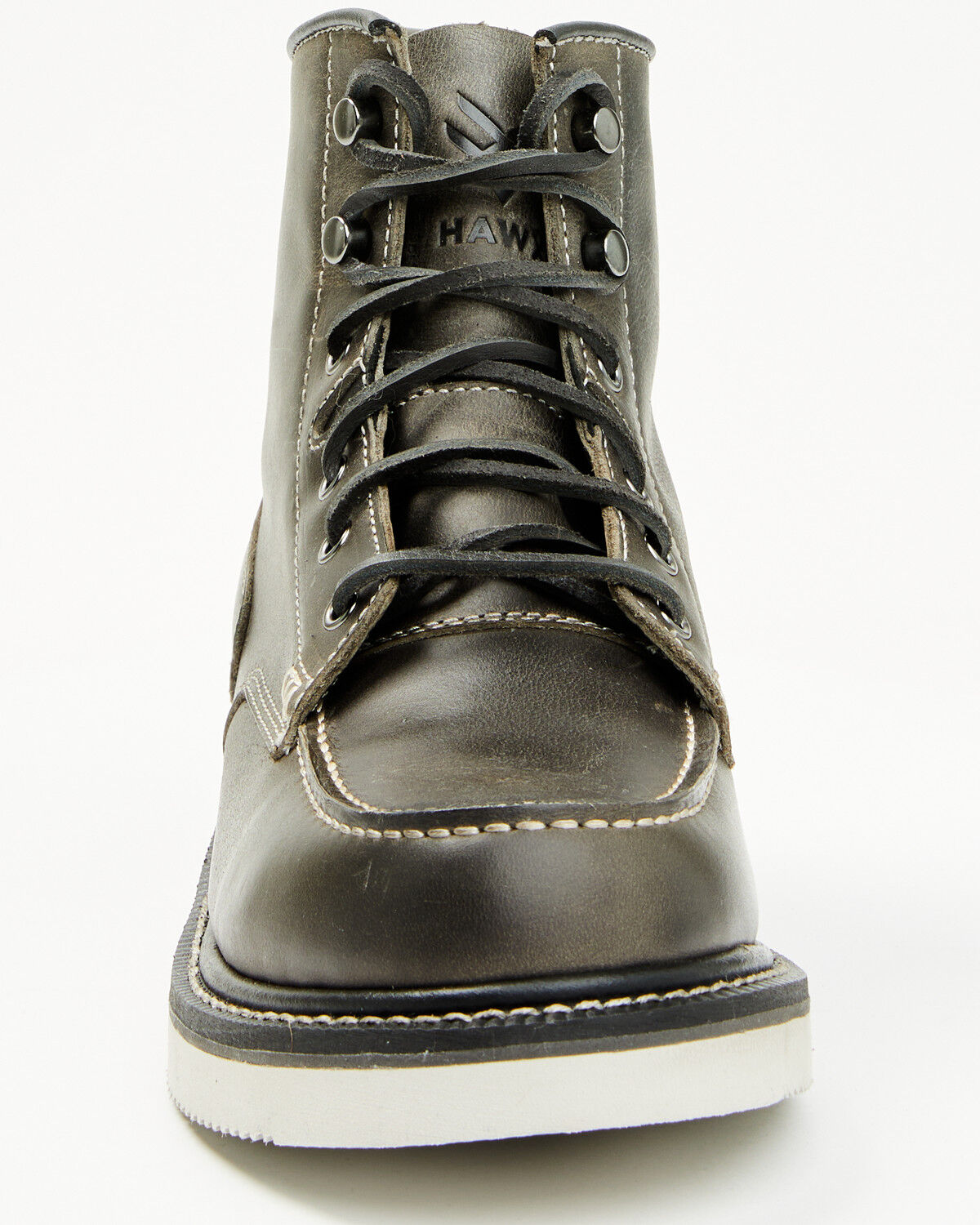 Image #4 - Hawx Men's 6" Lace-Up Moc Work Boots - Soft Toe, Grey, hi-res