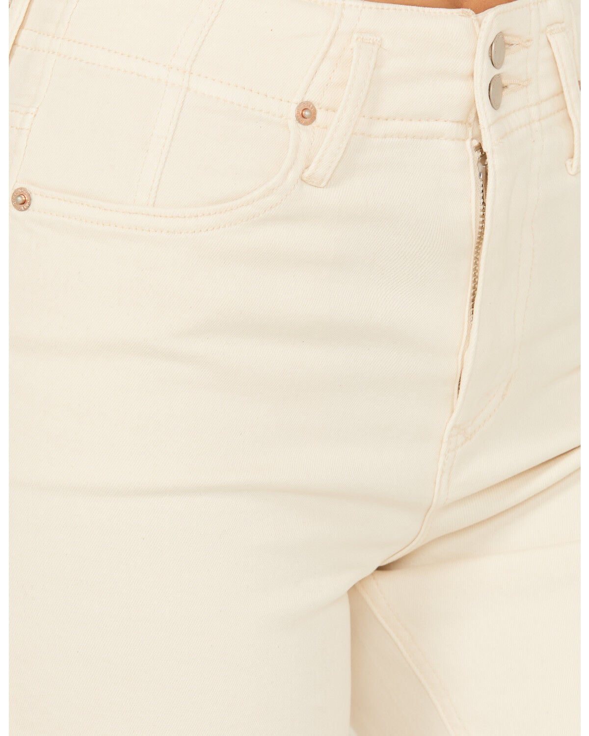 Image #2 - Dear John Women's Holly High Rise Cuffed Straight Stretch Denim Jeans, Wheat, hi-res