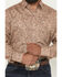 Image #3 - Ely Walker Men's Paisley Print Long Sleeve Pearl Snap Western Shirt - Big, Khaki, hi-res