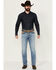 Image #1 - Cody James Men's Clover Leaf Wash Jackson Slim Straight Stretch Denim Jeans, Blue, hi-res