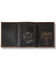 Image #2 - Ariat Men's Tri-Fold Bull Hide Embroidered Wallet, Brown, hi-res