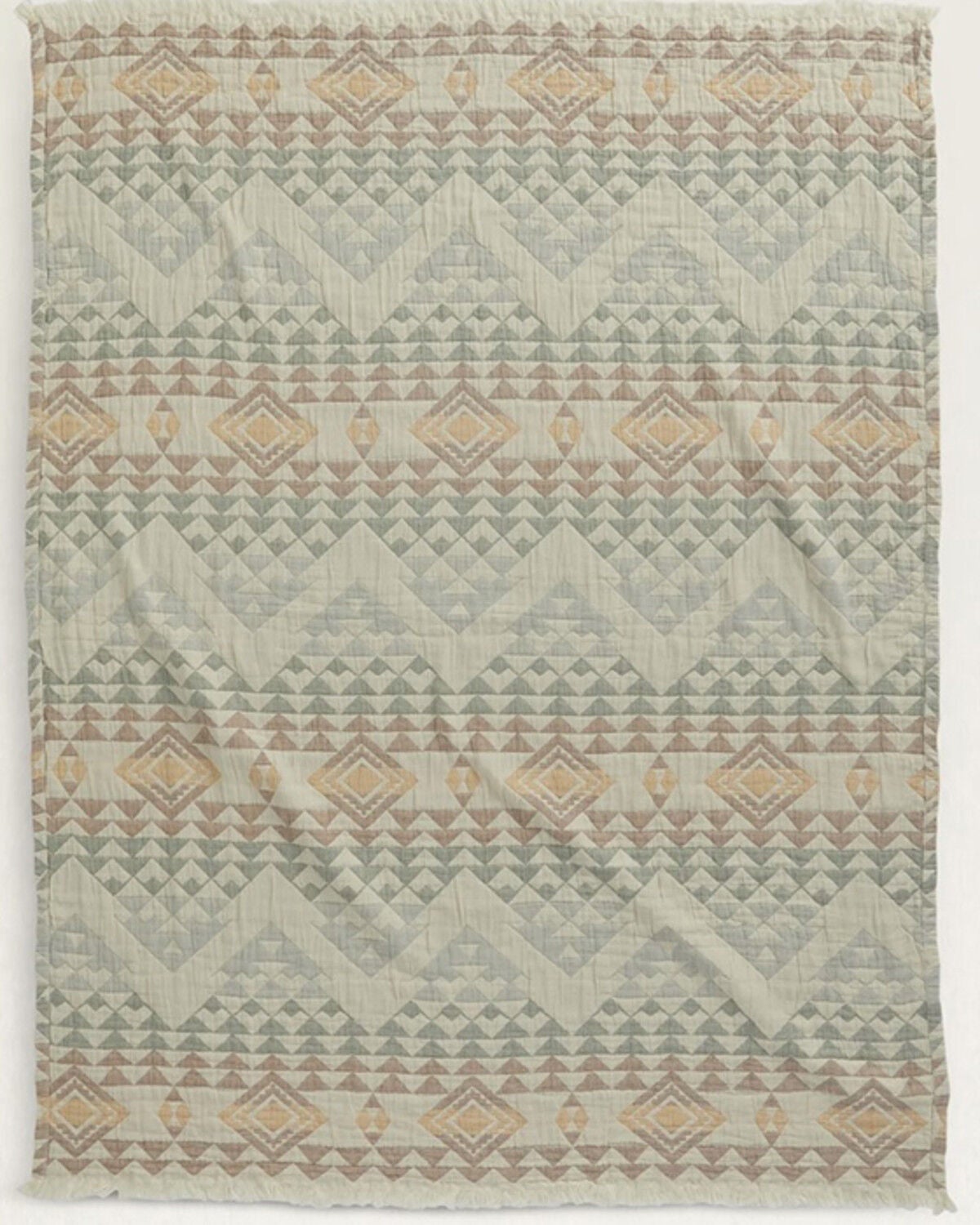 Image #5 - Pendleton Highland Peak Fringed Cotton Throw Blanket, Multi, hi-res