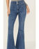 Image #2 - Sneak Peek Women's Dark Wash Pull-On Stretch Flare Jeans, , hi-res