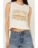 Image #3 - White Crow Women's Golden West Graphic Muscle Tank , Ivory, hi-res