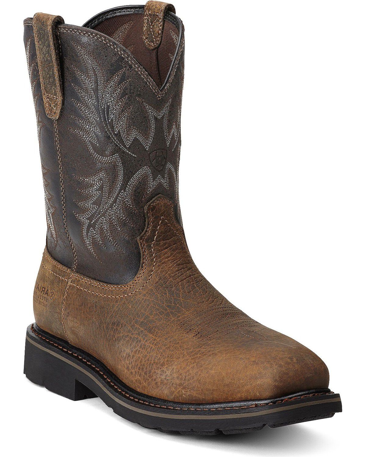 Image #1 - Ariat Men's Sierra Pull On Work Boots - Steel Toe, , hi-res