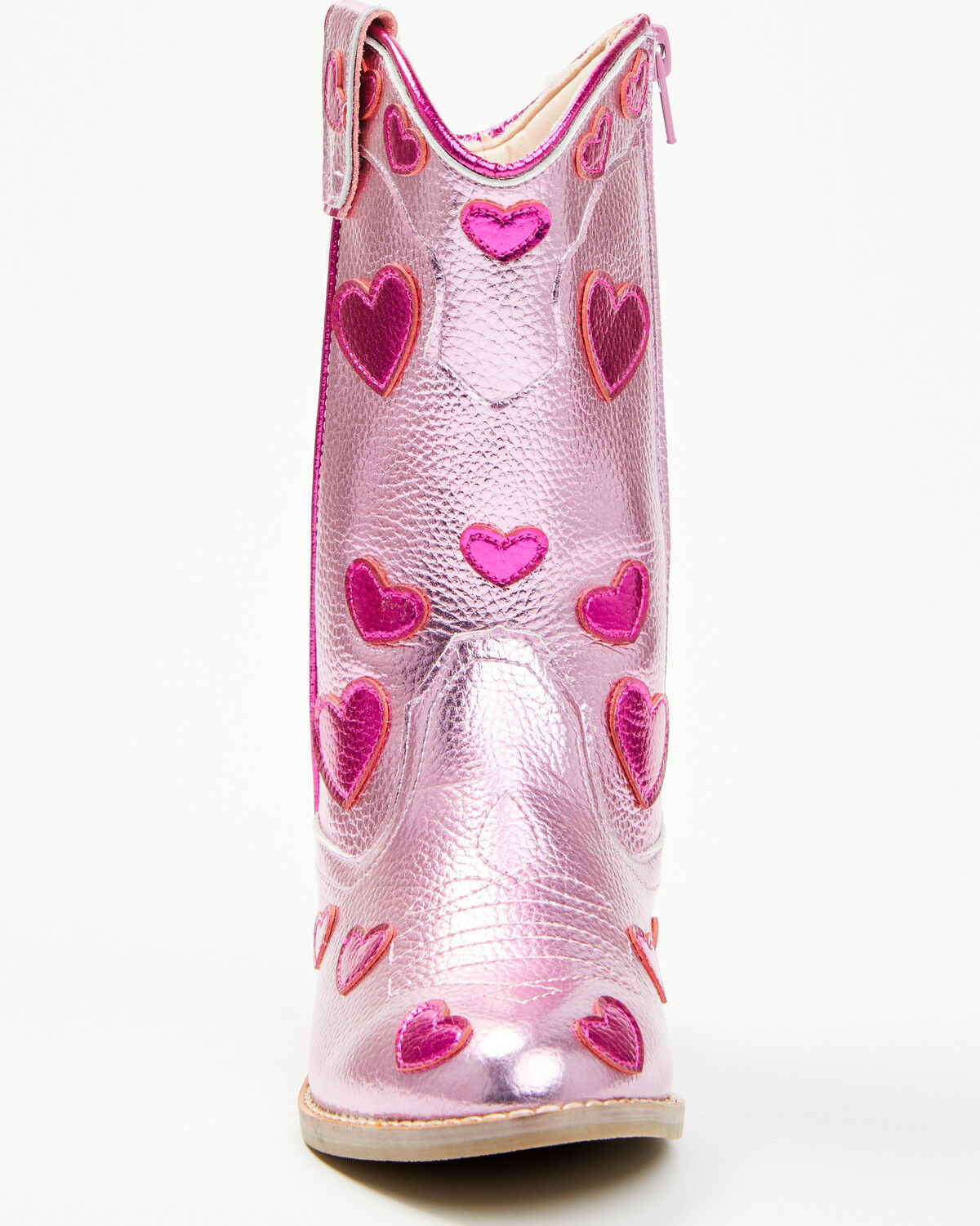 Image #4 - Wild + Rae Toddler Girls' Lovestruck Western Boots - Round Toe, Pink, hi-res