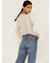 Image #3 - Lush Women's Sand Long Sleeve Cinch Front Knit Top, Sand, hi-res