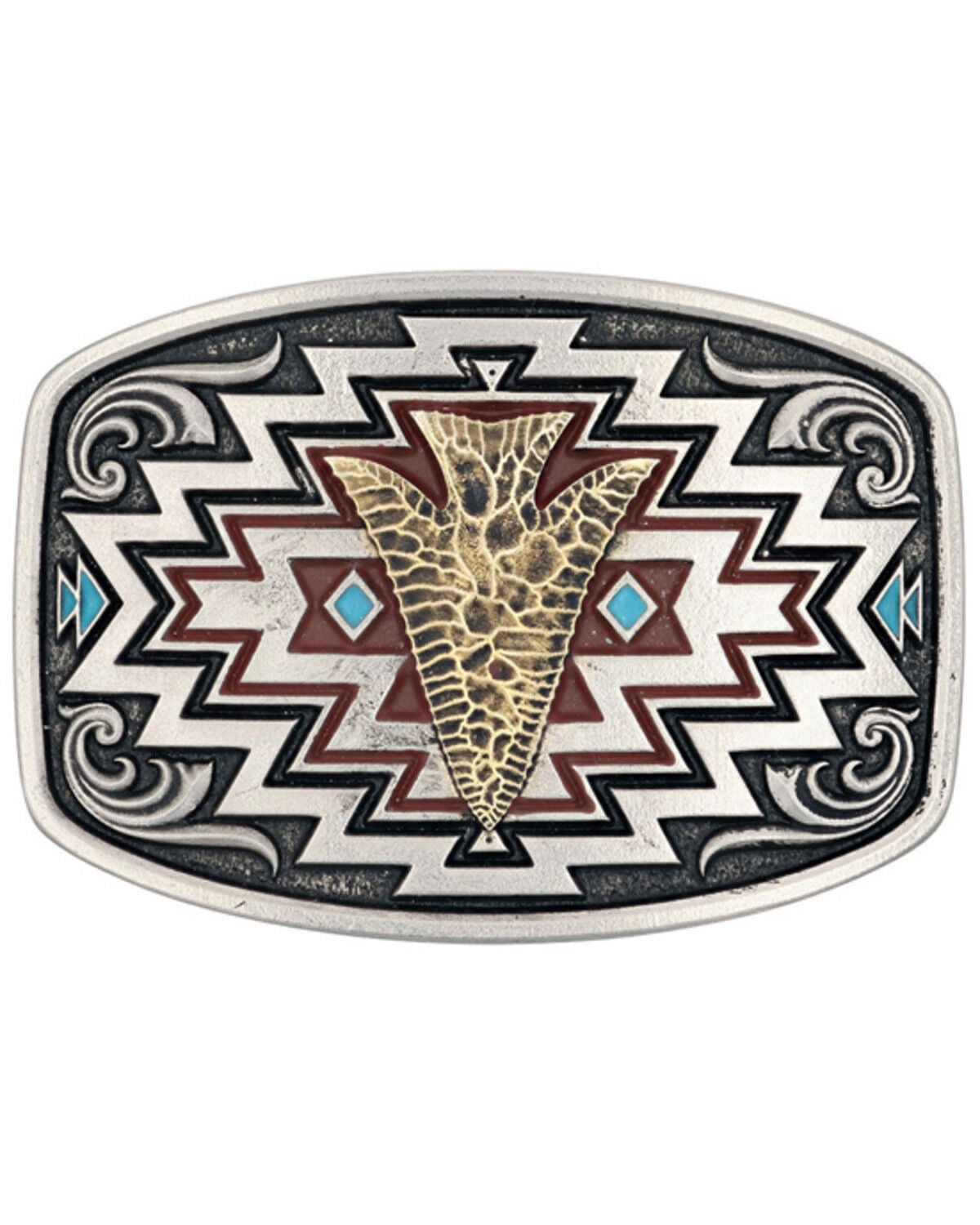 Image #1 - Montana Silversmiths Women's Center Of It All Arrow Belt Buckle, Silver, hi-res