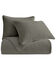 HiEnd Accents Gray Stonewashed Cotton & Velvet 3-Piece Full/Queen Quilt Set , Grey, hi-res