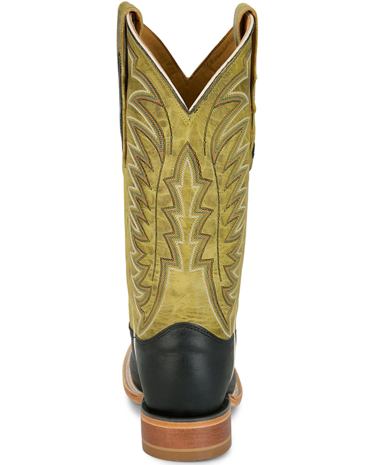 Image #5 - Justin Men's Burchett Western Boots - Broad Square Toe, Black, hi-res