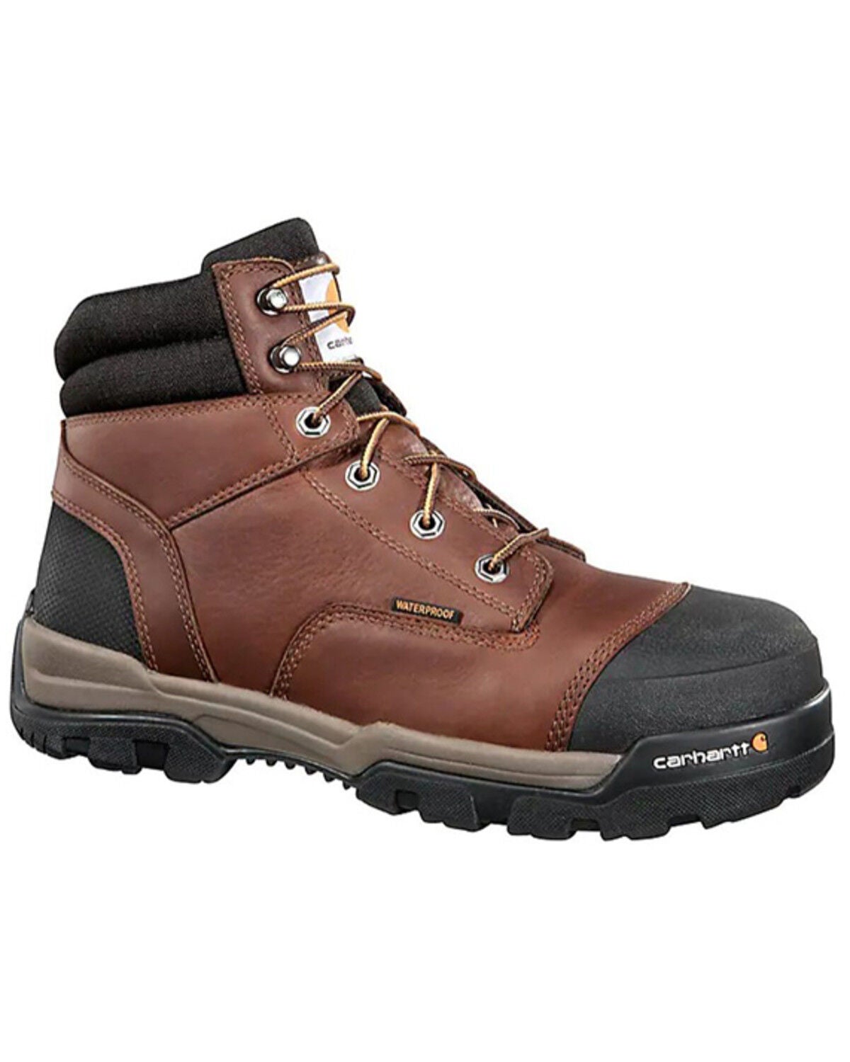 Carhartt Men's 6" Ground Force Waterproof Work Boots - Composite Toe, Brown, hi-res