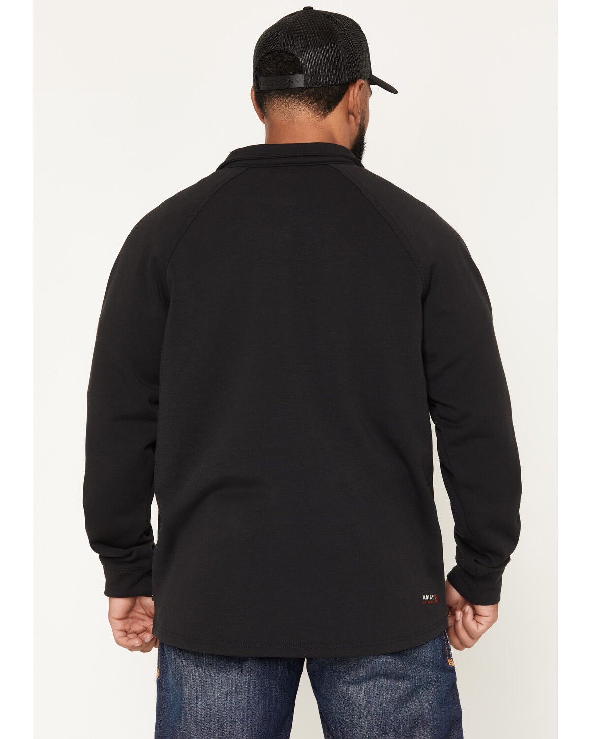 Image #4 - Ariat Men's FR Primo Fleece 2.0 1/4 Zip Pullover Sweater, Black, hi-res