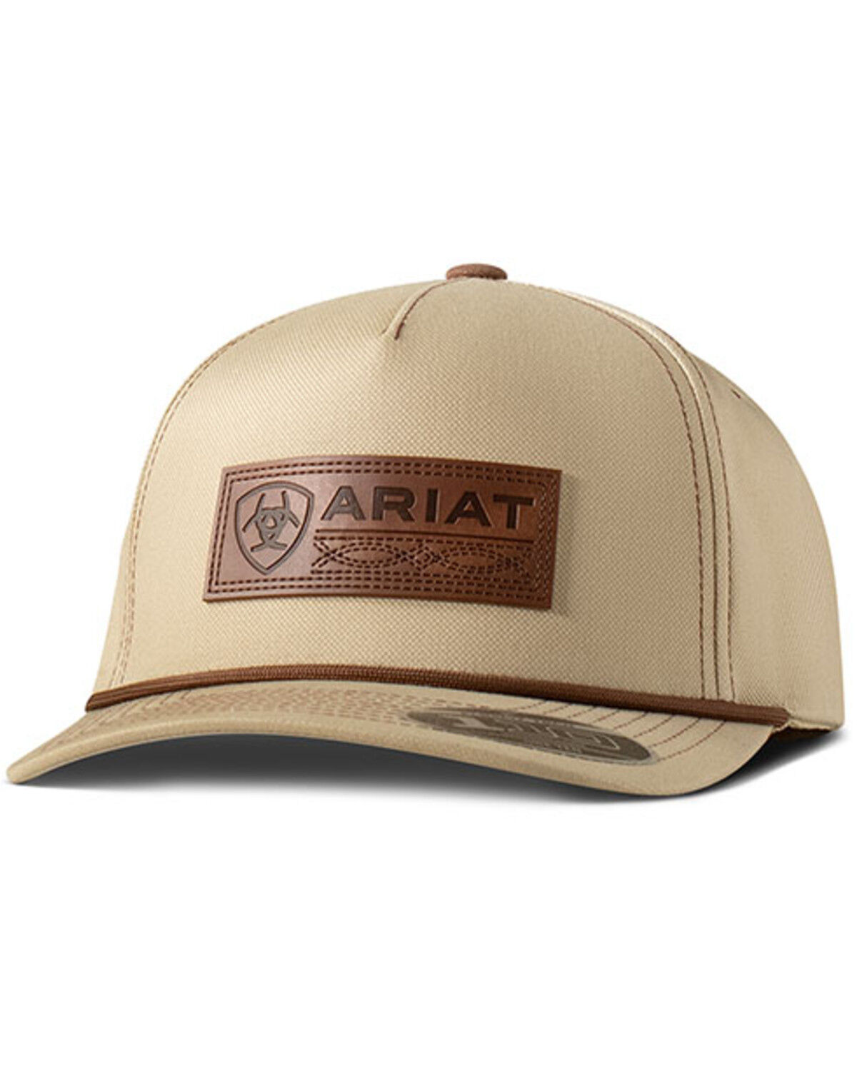 Image #1 - Ariat Men's Boot Stitch Patch Ball Cap, Brown, hi-res