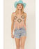 Image #1 - Rock & Roll Denim Women's Crochet Fringe Tank, Pink, hi-res