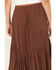 Image #4 - Originality Women's Handkerchief Hem Midi Skirt, Brown, hi-res