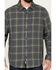 Image #3 - Brothers and Sons Men's Casual Plaid Print Long Sleeve Button-Down Western Flannel Shirt , Charcoal, hi-res